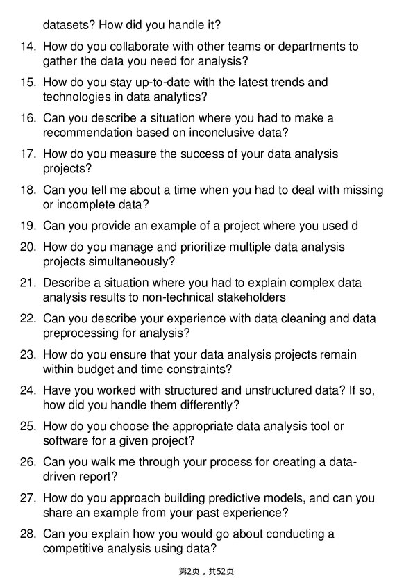 39道3MData Analyst岗位面试题库及参考回答含考察点分析