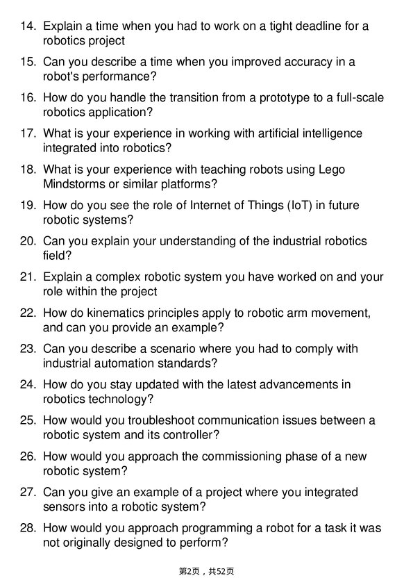 39道ABBRobotics Engineer岗位面试题库及参考回答含考察点分析