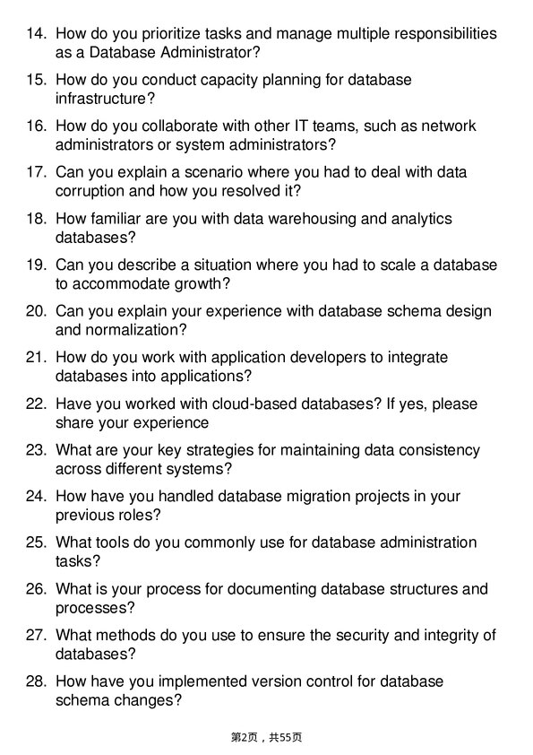 39道采埃孚Database Administrator岗位面试题库及参考回答含考察点分析