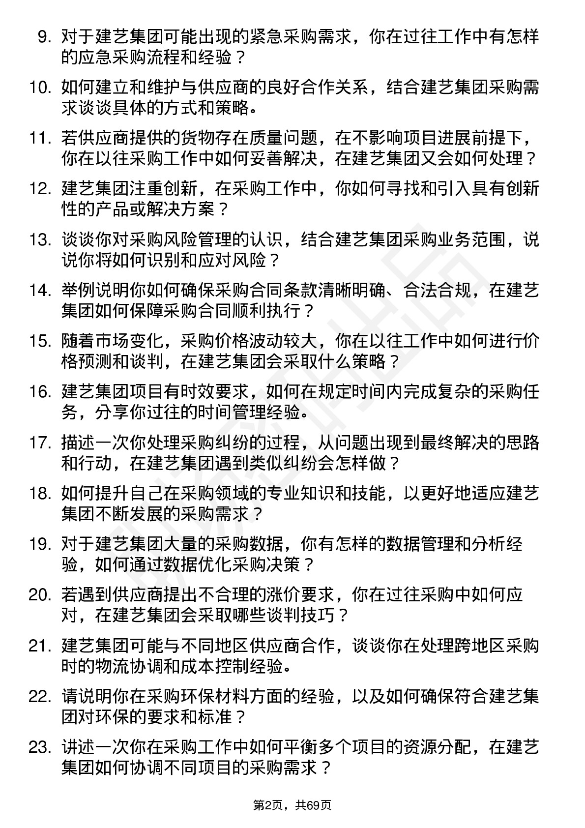 48道建艺集团采购员岗位面试题库及参考回答含考察点分析