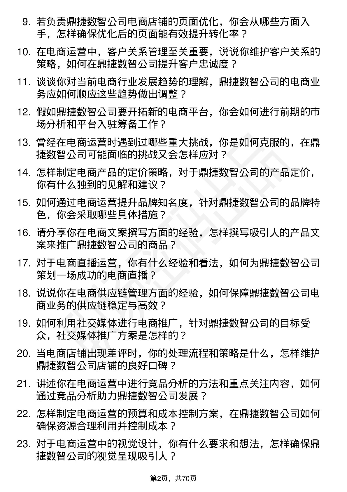 48道鼎捷数智电商运营岗位面试题库及参考回答含考察点分析