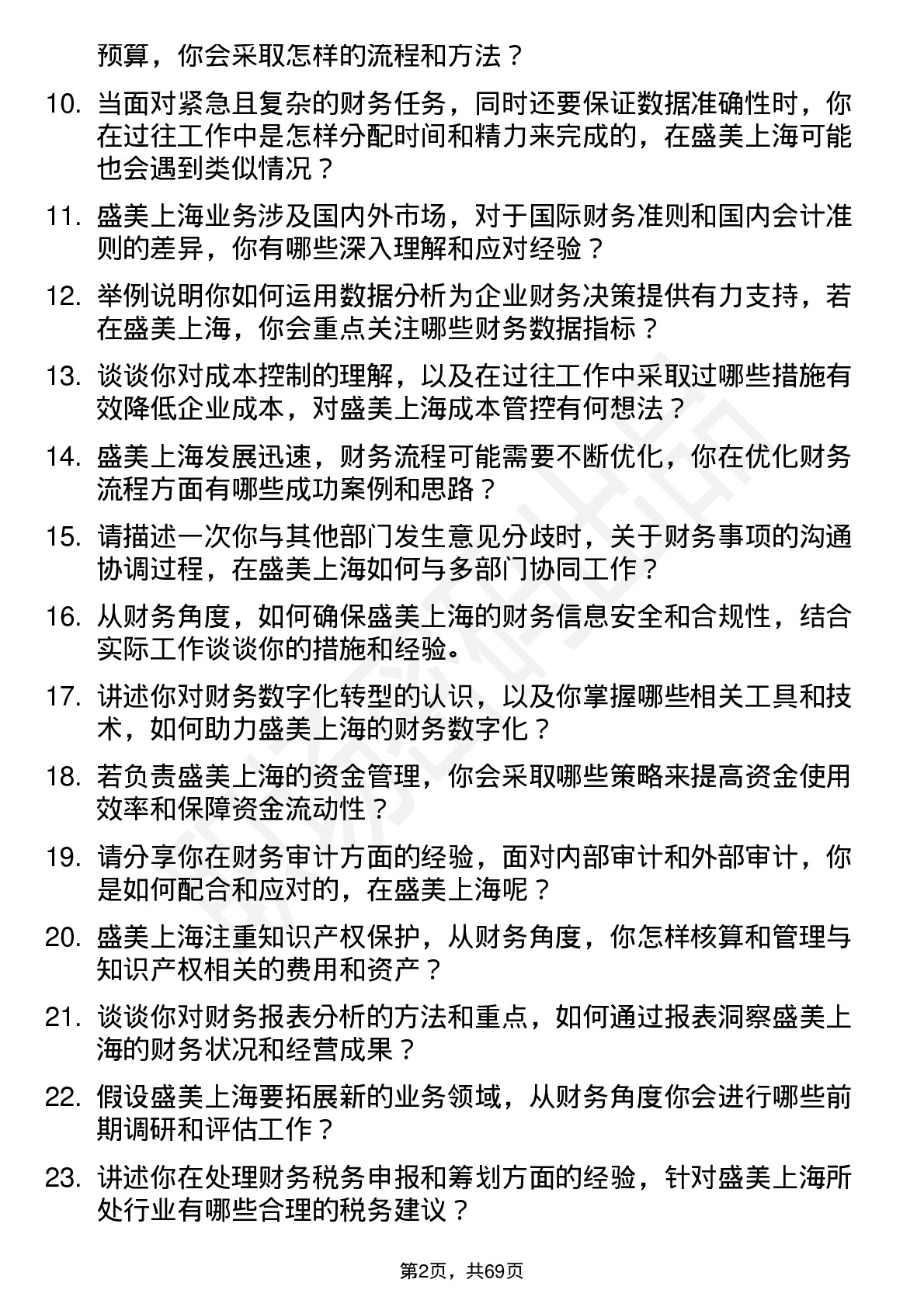 48道盛美上海财务专员岗位面试题库及参考回答含考察点分析